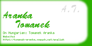 aranka tomanek business card